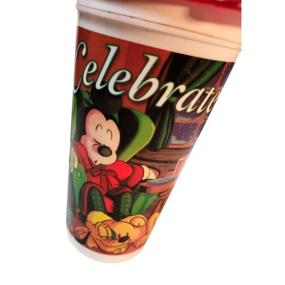 Disney Mickey Mouse Christmas Travel Mug Featuring Pluto Celebrate Peace - Picture 3 of 7